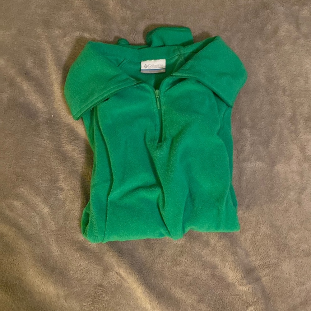 Green Quarter Zip Columbia Sweater